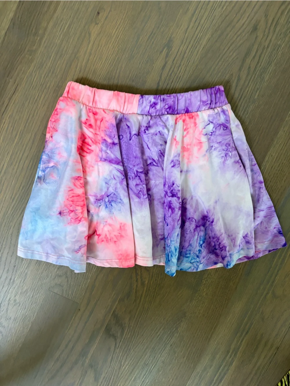 Super Fun Tie-Dye Sleeveless Top & Skirt Set - Pink, Blue & Purple